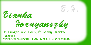 bianka hornyanszky business card